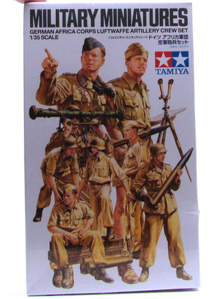 German Africa Corps Artillery Crew Set Tamiya 35343 1/35 New Model Kit - Shore Line Hobby