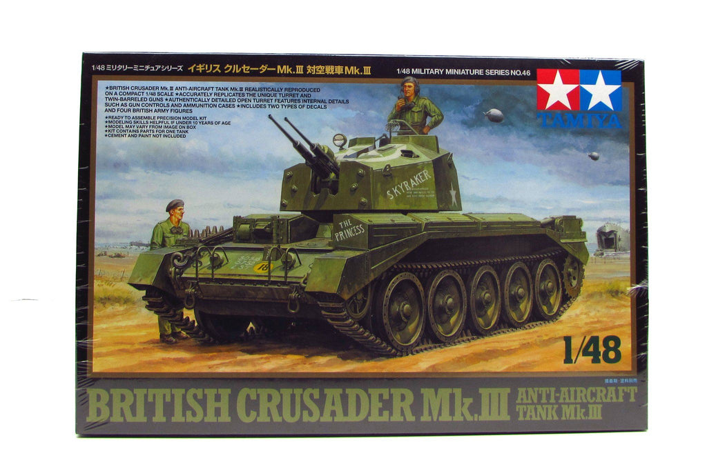 British Crusader Mk.III Anti-Aircraft Tank Tamiya #32546 1/48 New Military Armor Kit - Shore Line Hobby