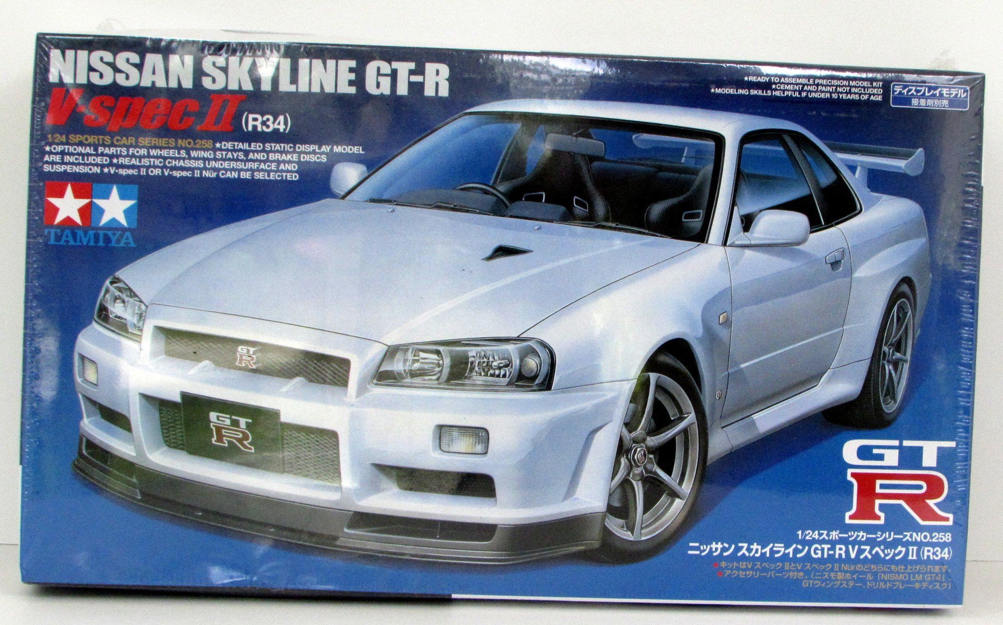 Nissan Skyline GT-R V-spec II (R34) Sports Car Series Tamiya #24258 1/24 Kit