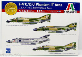 Italeri F-4 C/D/J Phantom II  Vietnam Aces 1373 1/72 New Airplane Plastic Model Kit - Shore Line Hobby