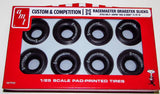 AMT M&H Racemaster Dragster Slicks Tires Pack of 8 PP003 1/25 - Shore Line Hobby