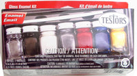 Testors 9115 Gloss Enamel Kit 7 Colors 1 Brushes 1 Thinner Paint Testors 