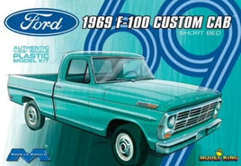 Moebius Models 1227 1:25 1969 Ford F100 Custom Cab Truck with Short Bed Truck Model Kits Moebius Models 