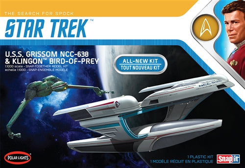 Polar Lights USS Grissom & Klingon Bird-of-Prey 1/1000 Snap Assembly 2 Model Kits - Shore Line Hobby