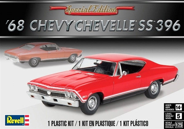 1968 Chevelle SS 396 1/25 Revell 4445 Plastic Model Kit - Shore Line Hobby