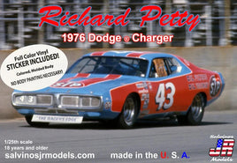 Salvinos Richard Petty 1976 Dodge Charger Vinyl Wraps 1:25 Model Car Kit Car Model Kits Salvino JR Models 