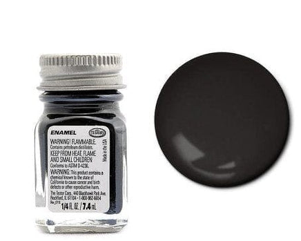 Testors 1139 1/4 Oz Semi Gloss Black Enamel Hobby Paint Paint Testors 