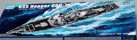 USS Hopper DDG-70 Arleigh Burke Class Guided Missile Destroyer 1/350 Trumpeter Scale Model Kits Trumpeter 