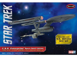 USS Enterprise "Space Seed" Edition w/SS Botany Bay Model Plastic Model Kit Polar Lights 908 1/1000 - Shore Line Hobby