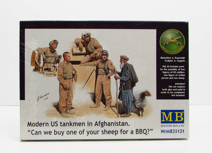 US Tankmen in Afghanistan Master Box 1/35 New Plastic Model Figure Kit - Shore Line Hobby