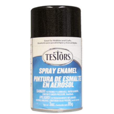 Testors 1254 Black Metallic Spray Enamel 3 oz Can Paint Spray Paint Testors 