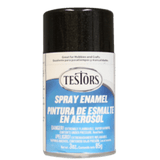 Testors 1254 Black Metallic Spray Enamel 3 oz Can Paint - Shore Line Hobby