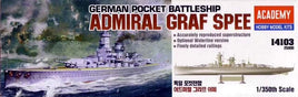 Academy 14103 German Battleship Admiral Graf Spee 1/350 Scale Plastic Model Kit Scale Model Kits Academy 