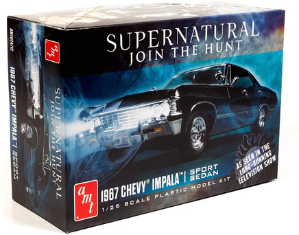 AMT 1967 Chevy Impala 4-Door Supernatural Night Hunter TV Show Model Kit Replica Car Model Kit AMT 