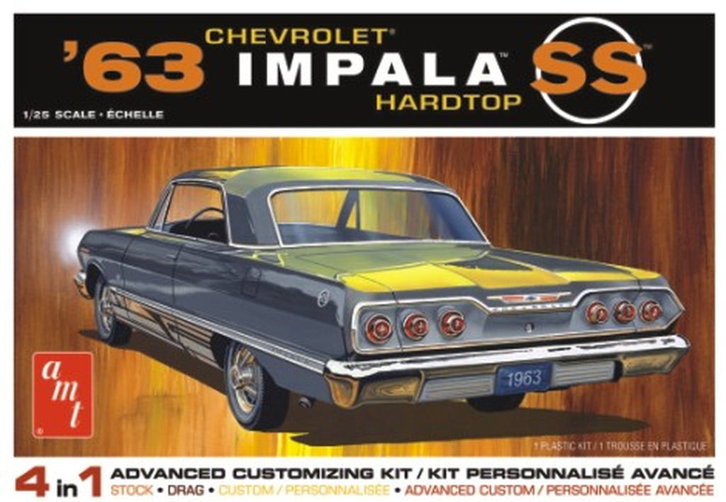 AMT Models 1963 Chevrolet Impala SS Hardtop Customizing Car (4 in 1) 1/25 1149 - Shore Line Hobby