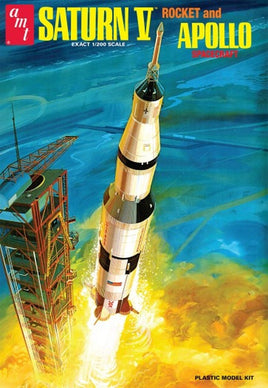 Saturn V Rocket and Apollo Spacecraft 1/200 AMT Models 1174 Plastic Model Kit AMT 