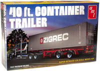 AMT 40' Semi Container Trailer 1/25 Scale Plastic Model Kit 1196 Truck Model Kit AMT 