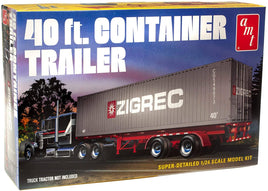 AMT 40' Semi Container Trailer 1/25 Scale Plastic Model Kit 1196 Truck Model Kit AMT 