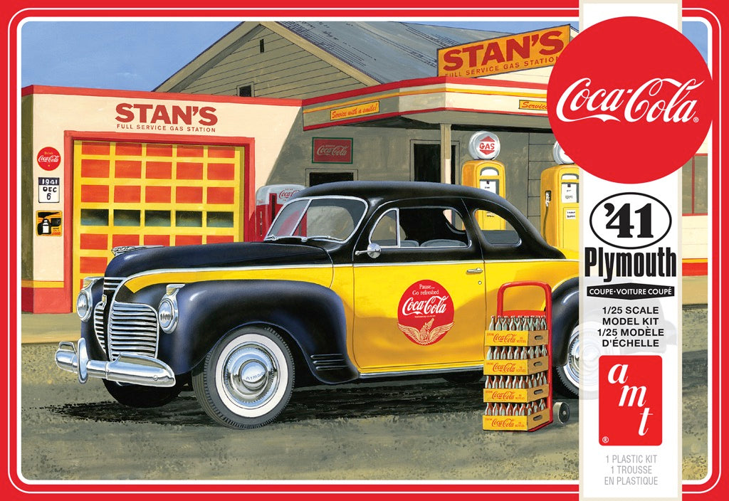AMT 1941 Plymouth Coupe 1/25 1197 Plastic Model Kit Coca Cola - Shore Line Hobby