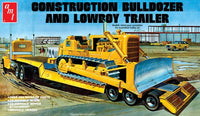 Construction Bulldozer and Lowboy Trailer Combo 1/25 1218 - 2 Kits - Shore Line Hobby
