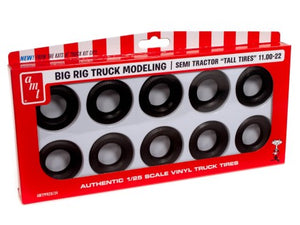 AMT 1/25 Semi Tractor Truck 11.00-22 Tall Tires Pack (10) PP28