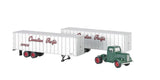 Bachmann CANADIAN PACIFIC - GREEN TRUCK CAB & 2 PIGGYBACK TRAILERS (HO)