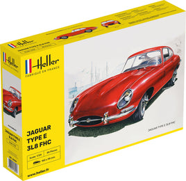 Heller Jaguar Type E 3L8 FHC Sports Car 1:24 80709 Plastic Model Kit