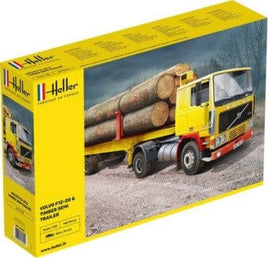 Volvo F12-20 w/Timber Semi Trailer 1:32 81704 Plastic Model Kit Truck Model Kits Heller 