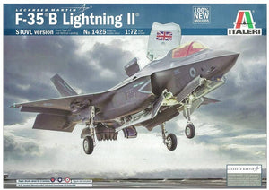 F-35B Lightning II Aircraft 1/72 Italeri 1425 Plastic Model Kit - Shore Line Hobby