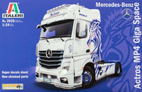 Italeri MB Actros MP4 Giga Space Tractor Cab 1:24 3935 Plastic Model Kit Show Truck