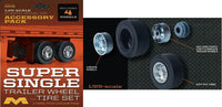 Moebius Models 1/25 Super Single Trailer Wheel & Tire Set (4/pk) #1018 - Shore Line Hobby