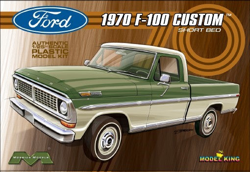 Moebius Models 1970 Ford F-100 Custom Short Bed Pickup Truck 1:25 1228
