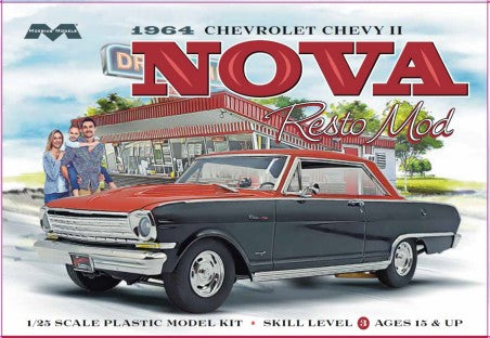 Moebius 1/25 1964 Chevy II Nova Resto Mod 2321 Car Model Kit