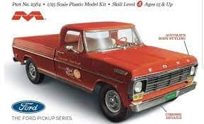 1968 Ford F-250 Custom Cab Pickup 1/25 2564 Plastic Model Kit Truck Model Kits Moebius Models 