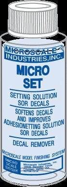 Micro Set Solution - 1 oz. bottle (Decal Setting Solution/Remover) -- Stock# MSI-1 Modeling Accessories Microscale 