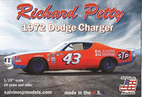 Salvino's JR Models Richard Petty 1972 Dodge Charger Texas Speedway 1/25 Plastic Model Kit