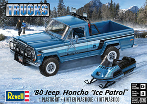 Revell 1980 Jeep Honcho Ice Patrol 1/24 85-7224 Plastic Model Kit - Shore Line Hobby