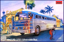 Roden 1947 GMC PD3751 Silverside Greyhound Bus 1/35 816 Plastic Model Kit Scale Model Kits Roden 