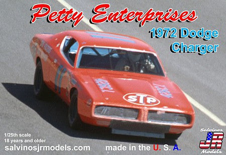 Salvino's JR Models Petty Enterprises 1972 Dodge Charger 1/25 Plastic Model Kit