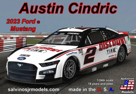 Salvinos 2023 Ford Mustang Austin Cindric 1:24 Nascar Model Kit Race Car Model Kit Salvino JR Models 