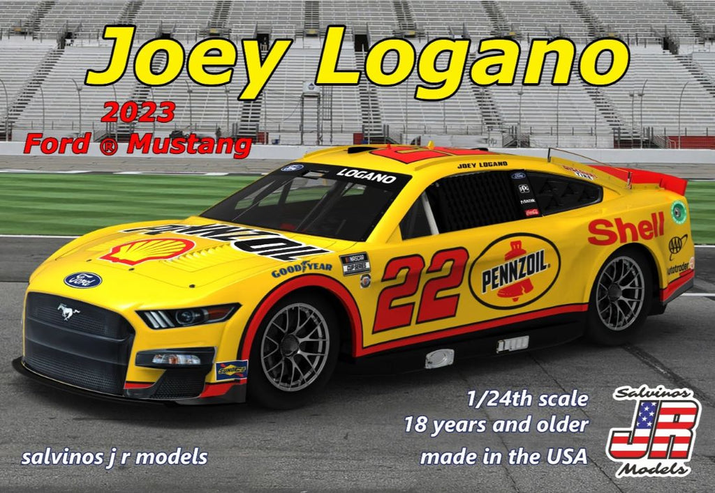 Salvinos 1/24 Joey Logano 2023 Ford Mustang Race Car (Primary Livery) (Ltd Prod)