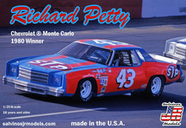 Richard Petty Chevrolet ® Monte Carlo 1980 Winner Salvino JR Models 1/25 Model Kit Race Car Model Kit Salvino JR Models 