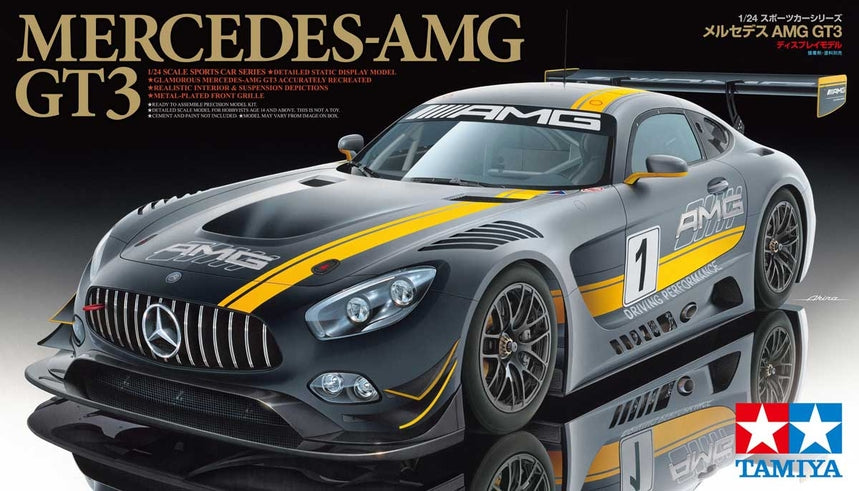 Tamiya Mercedes AMG GT3 1:24 24345 Plastic Model Kit Race Car