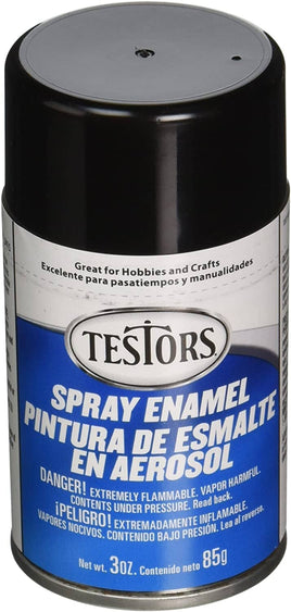 Testors 1247 Gloss Black Spray Enamel 3 oz Can Paint Paint Testors 