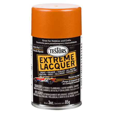 Testors Extreme Lacquer Paint Line 1830-1849 Spray Paint Testors 1831 - Fiery Orange 