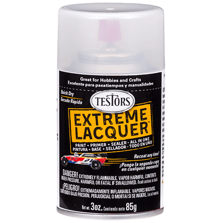 Testors Extreme Lacquer Paint Line 1830-1849 Spray Paint Testors 1833 - White Lightning Gloss 