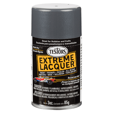 Testors Extreme Lacquer Paint Line 1830-1849 Spray Paint Testors 1849 - Graphite Dust 